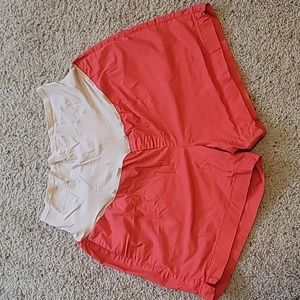 Maternity Orange Shorts, Full Panel Belly
